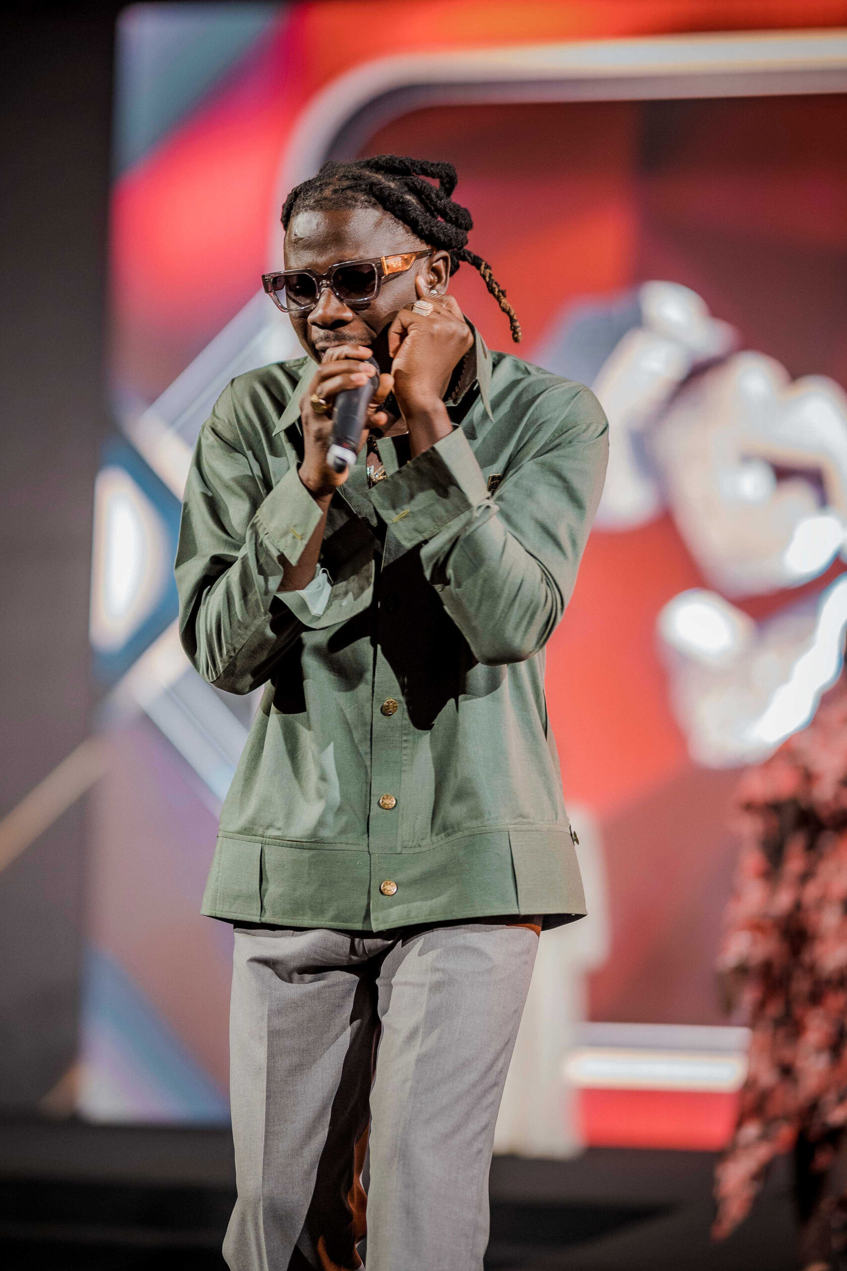 Stonebwoy performing at the GUBA Awards 2022 in Rwanda